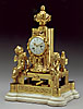 A Louis XVI gilt bronze and white marble clock by Osmond
